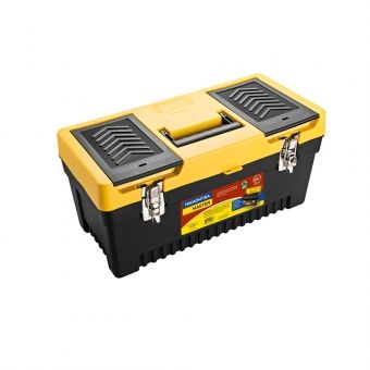 Caixa plástica para ferramentas com bandeja removível