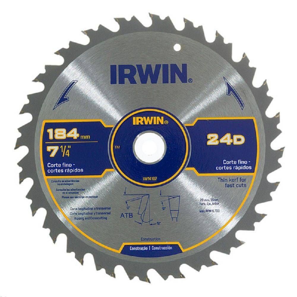Serra Circular Corte Rápido 184mm 24d Irwin