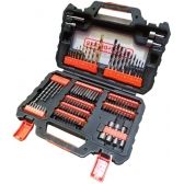 BLACK+DECKER Kit de Furar e Parafusar c/ Maleta 104 Pc A7230