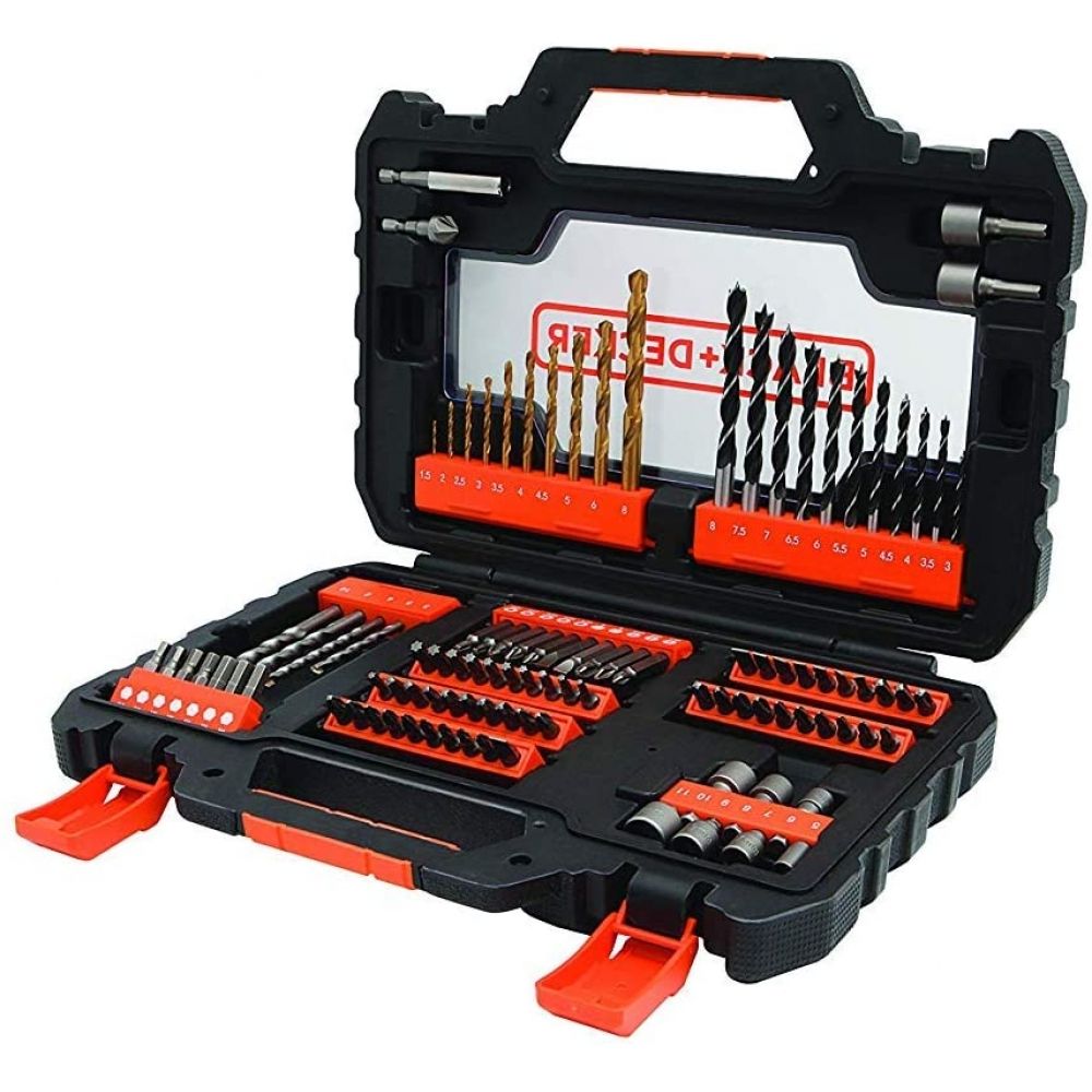BLACK+DECKER Kit de Furar e Parafusar c/ Maleta 104 Pc A7230