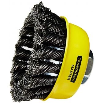 Tramontina 42609102, Escova Copo Arame Aço 21/2 rosca m14